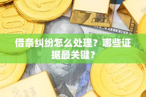 济南借条纠纷怎么处理？哪些证据最关键？