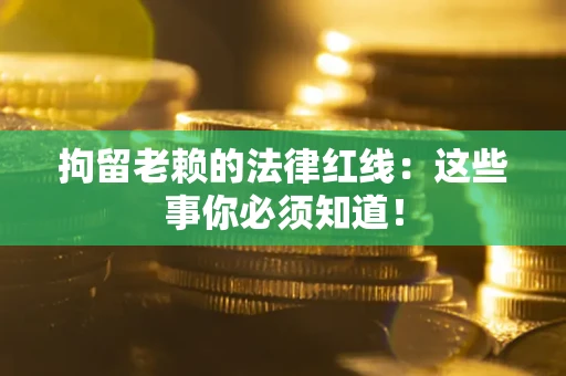济南拘留老赖的法律红线：这些事你必须知道！