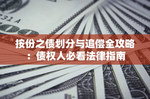 济南按份之债划分与追偿全攻略：债权人必看法律指南