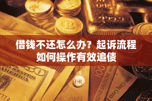 济南借钱不还怎么办？起诉流程如何操作有效追债
