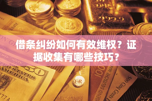 济南借条纠纷如何有效维权？证据收集有哪些技巧？