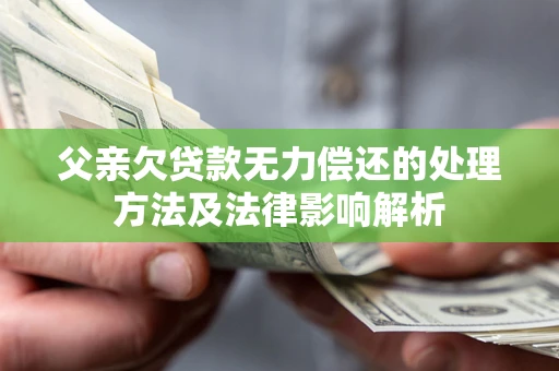 济南父亲欠贷款无力偿还的处理方法及法律影响解析