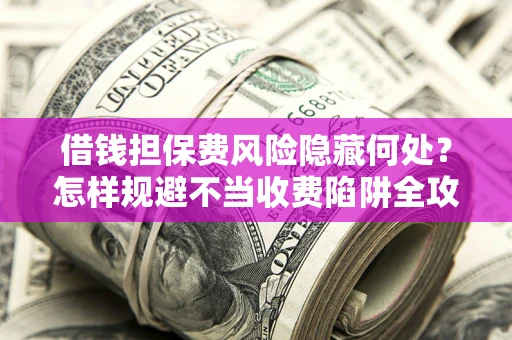 济南借钱担保费风险隐藏何处？怎样规避不当收费陷阱全攻略！