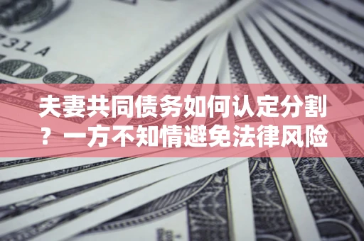 济南夫妻共同债务如何认定分割？一方不知情避免法律风险必看！